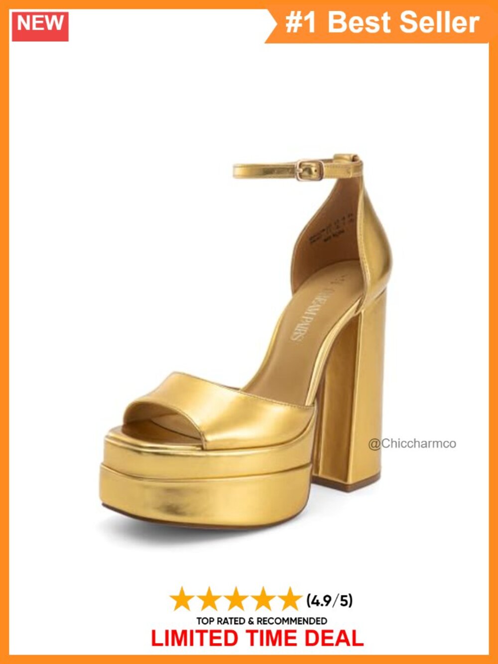 Women's Platform Chunky Block Heel Sandals Square Toe Ankle Strap Party Dinner